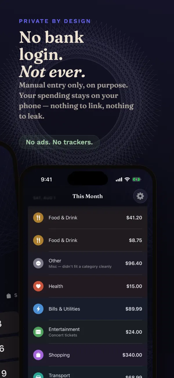 Expense Tracker: Private, Fast screenshot 2 of 6