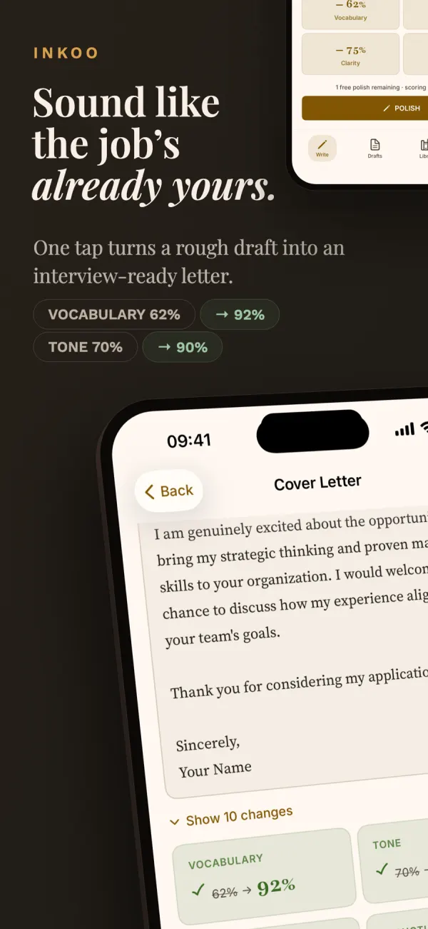 inkoo: Cover Letter Editor screenshot 1 of 6